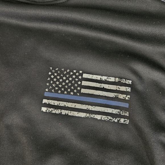 Rothco Hoodie Sweatshirt Mens Large Black Thin Blue Line Flag Pullover Tactical - Picture 7 of 9
